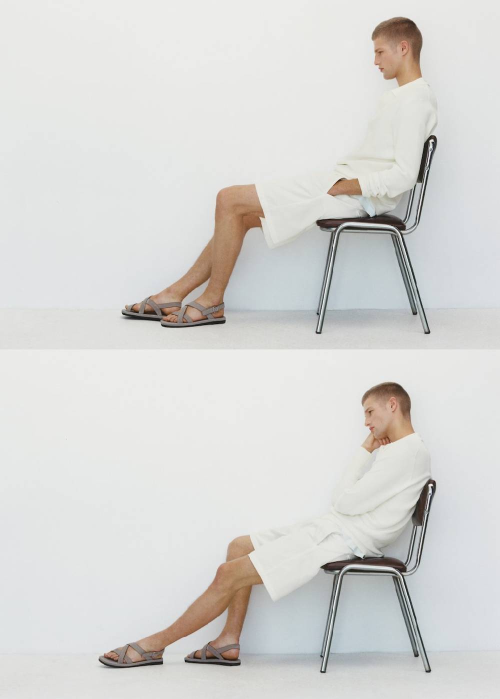 Mango Geripptes Poloshirt Aus Baumwollgemisch