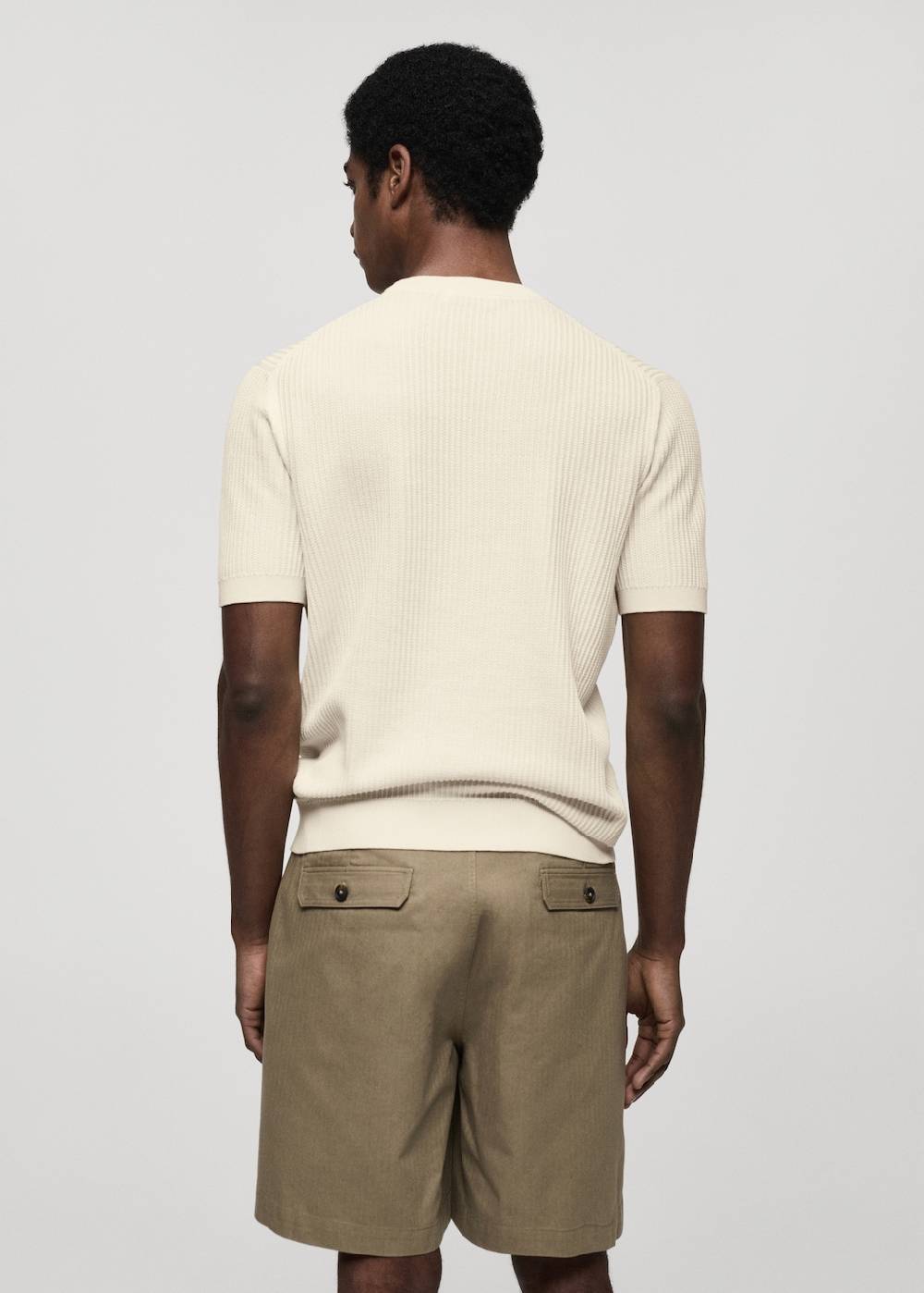 Mango Geripptes Strick-T-Shirt