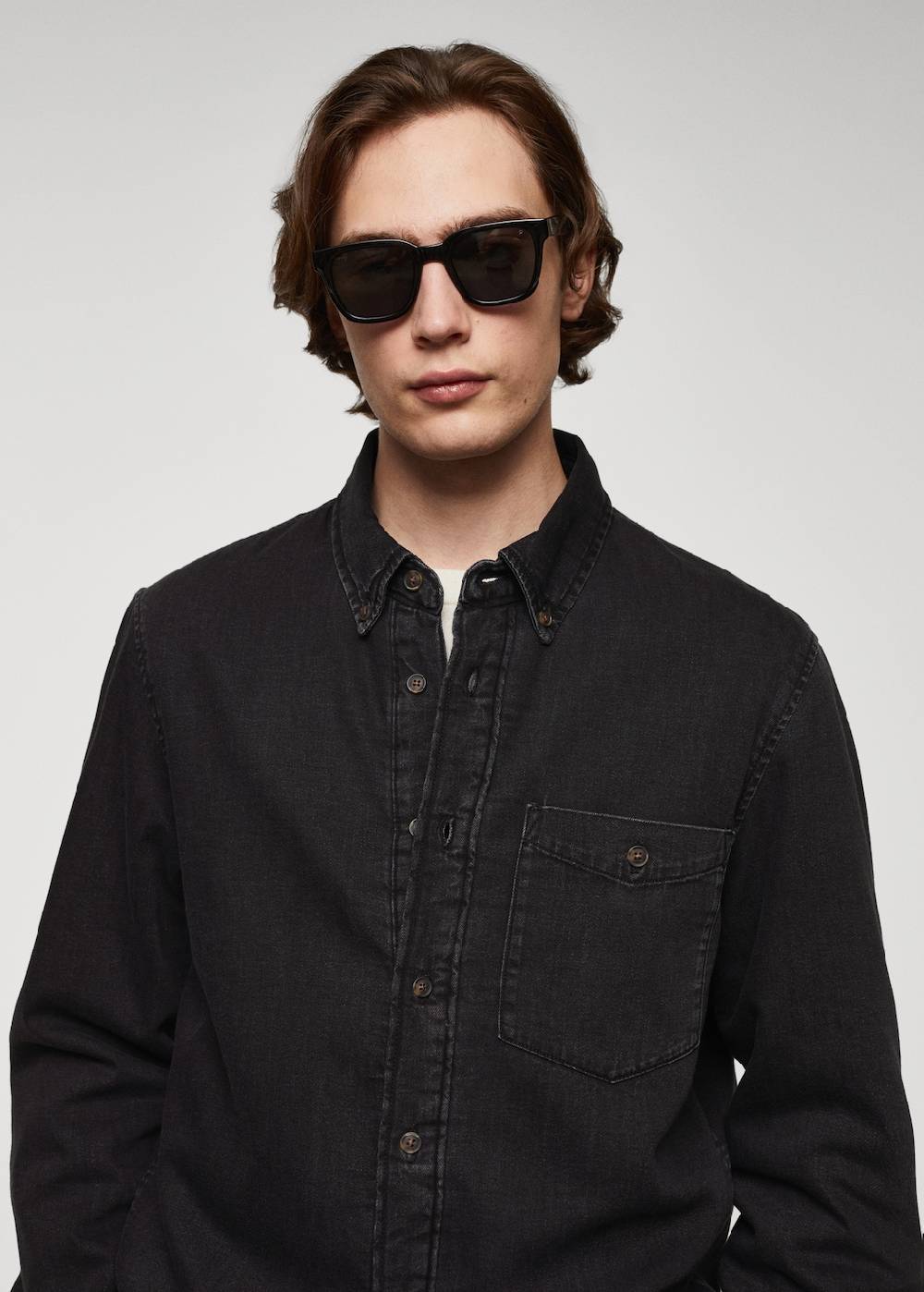 Mango Gestepptes Jeans-Overshirt