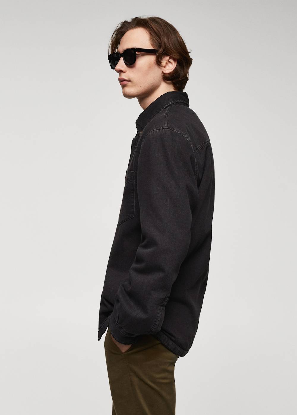 Mango Gestepptes Jeans-Overshirt