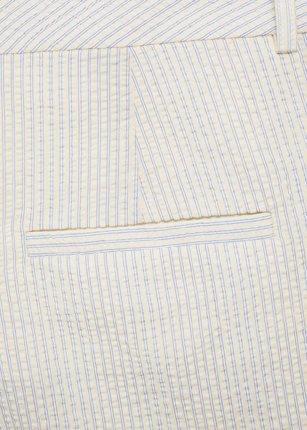 Mango Gestreifte Baumwoll-Bermudas