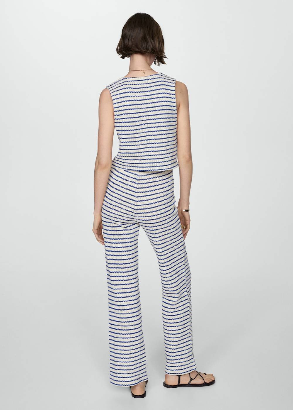 Mango Gestreifte Hose Im Häkel-Style