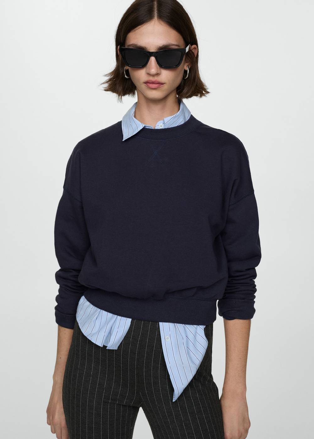 Mango Gestreifte Leggings Mit Hoher Bundhöhe