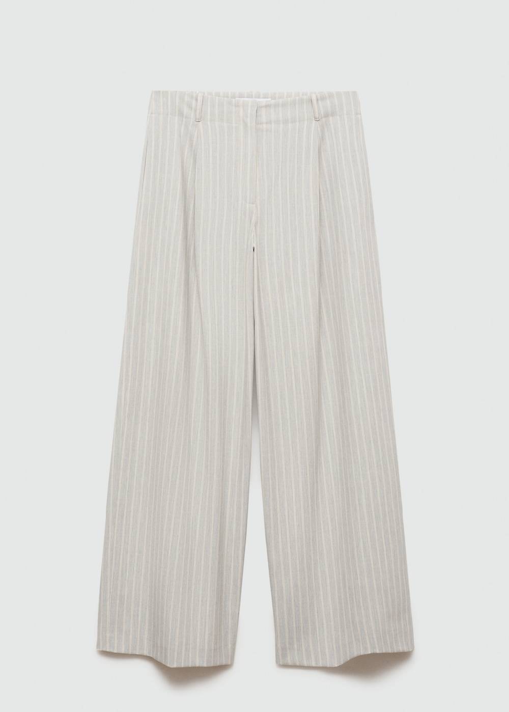 Mango Gestreifte Wideleg-Hose