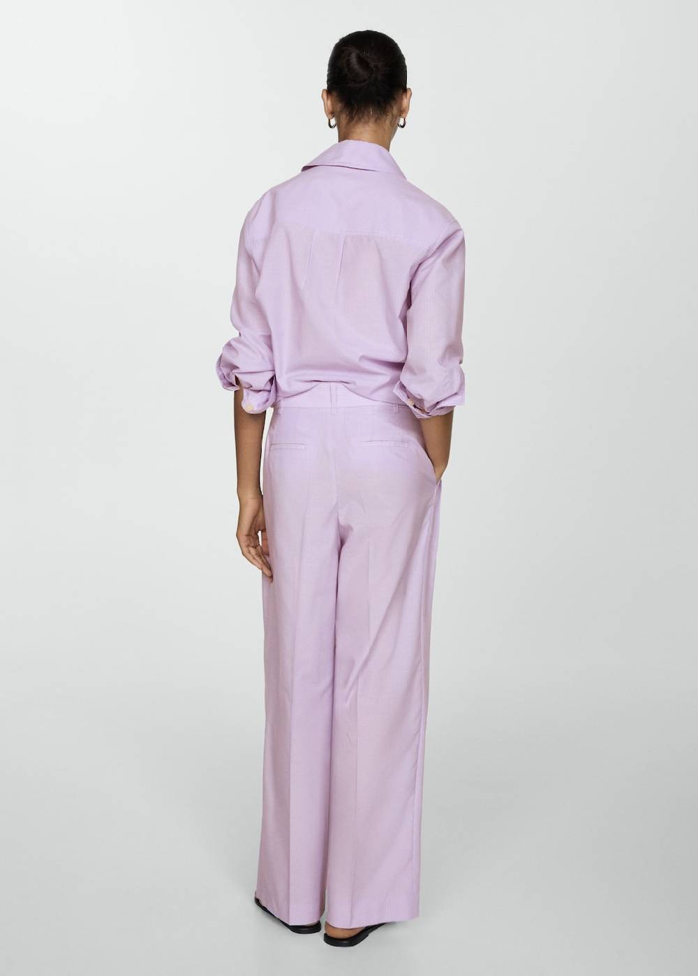 Mango Gestreifte Wideleg-Hose