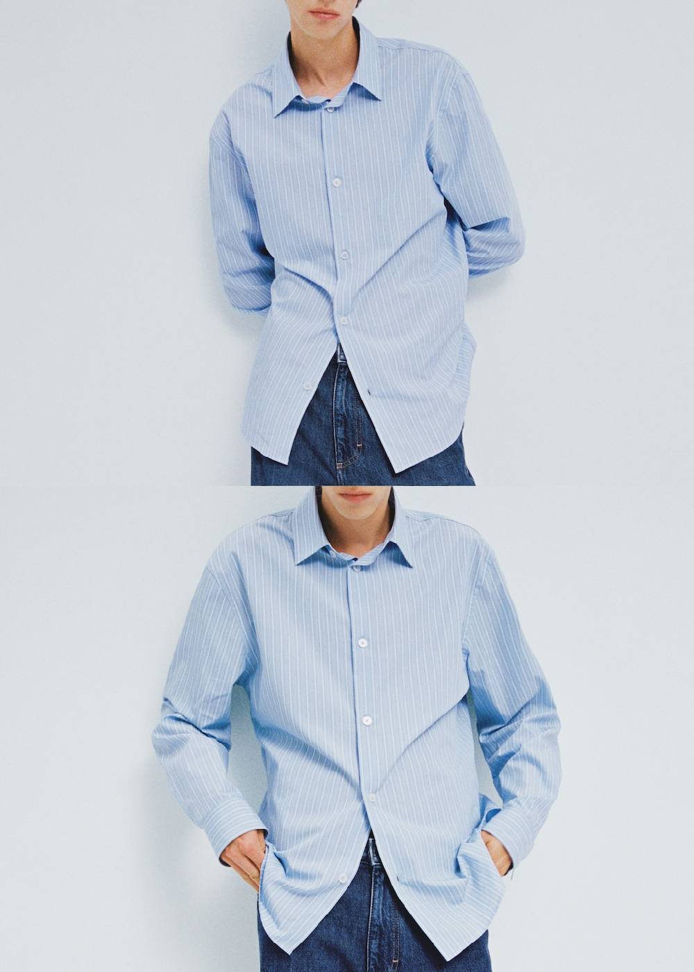 Mango Gestreiftes Hemd Aus 100 % Baumwolle