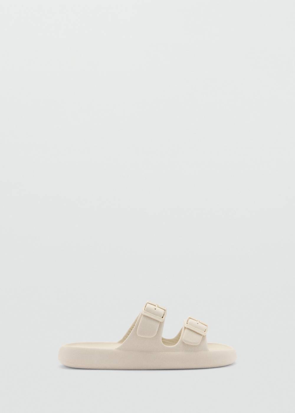 Mango Gummi-Sandale mit doppelter Schnalle