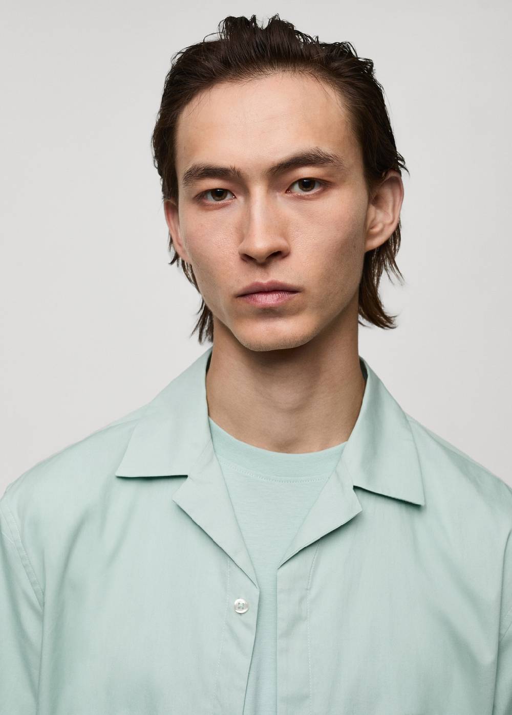 Mango Hemd Aus 100 % Baumwolle Mit Bowling-Kragen