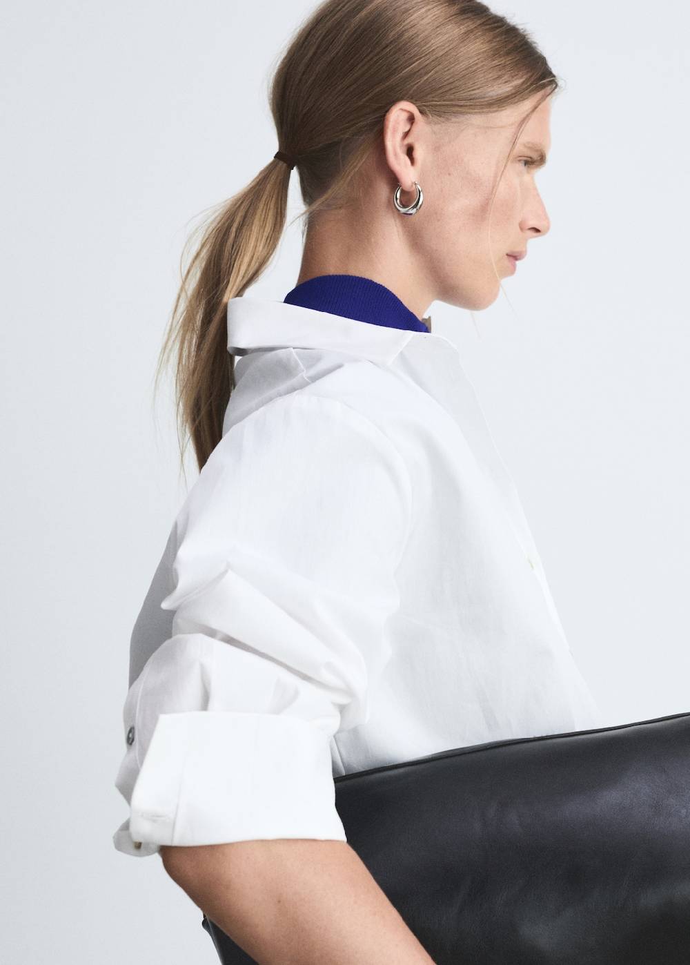 Mango Hemd In Cropped-Länge Mit Tasche