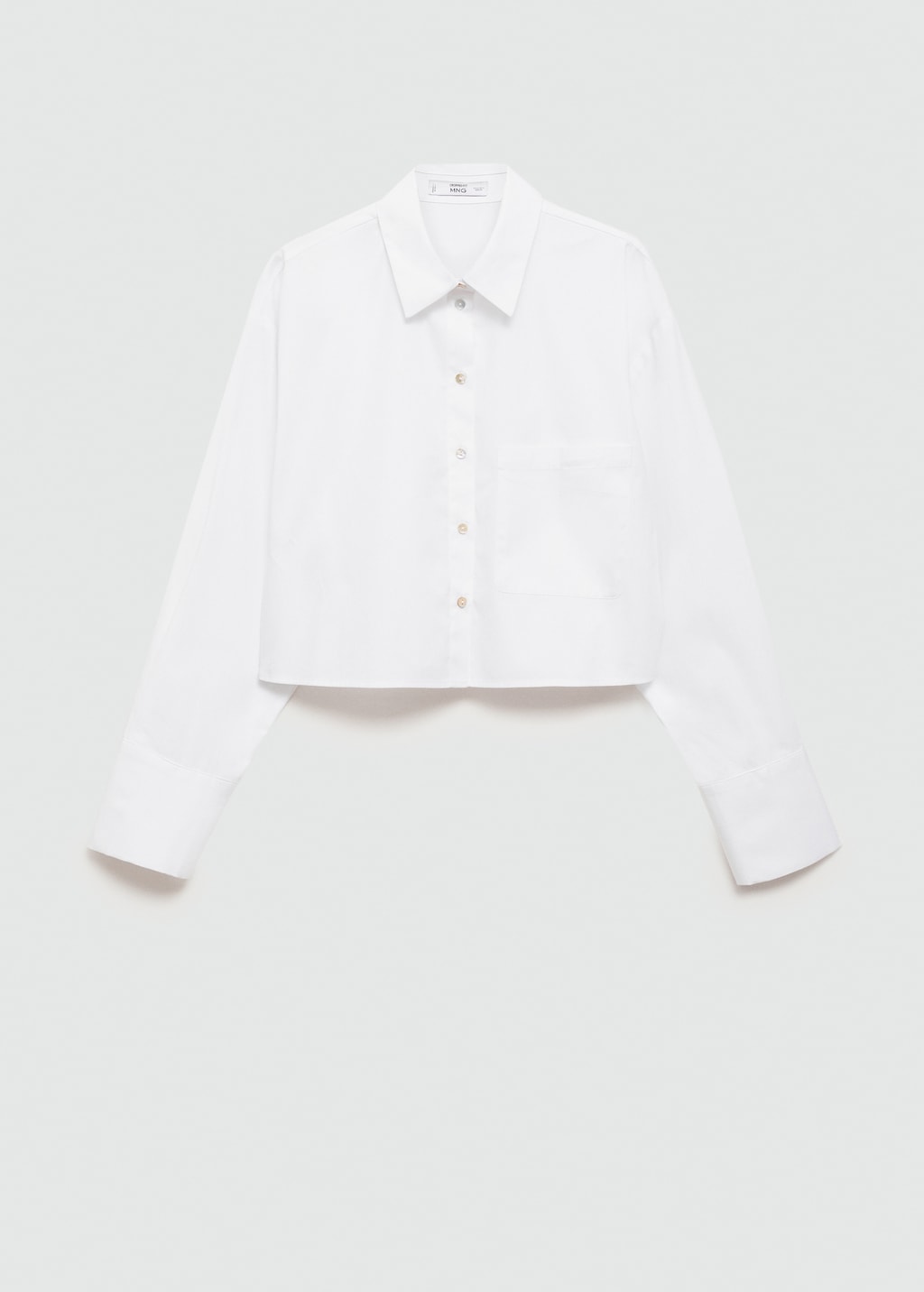 Mango Hemd In Cropped-Länge Mit Tasche