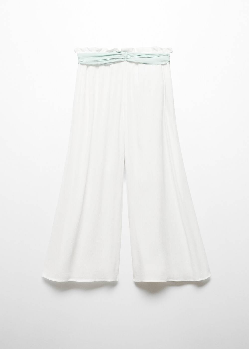 Mango Hose Aus Crinkle-Gaze Mit Schleife