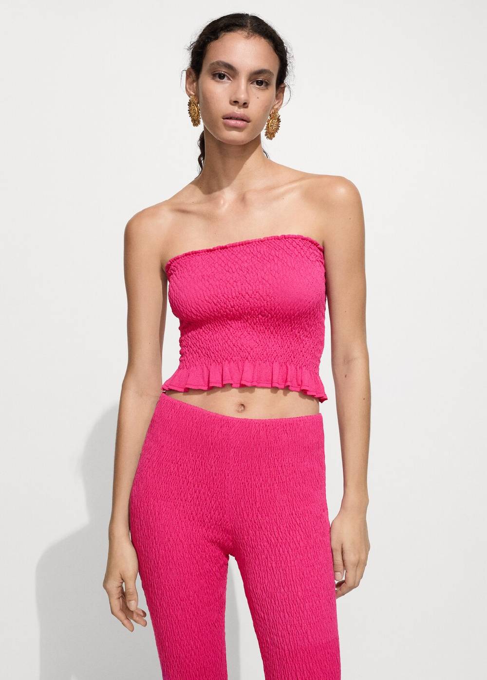 Mango Hose Mit Zopfmuster