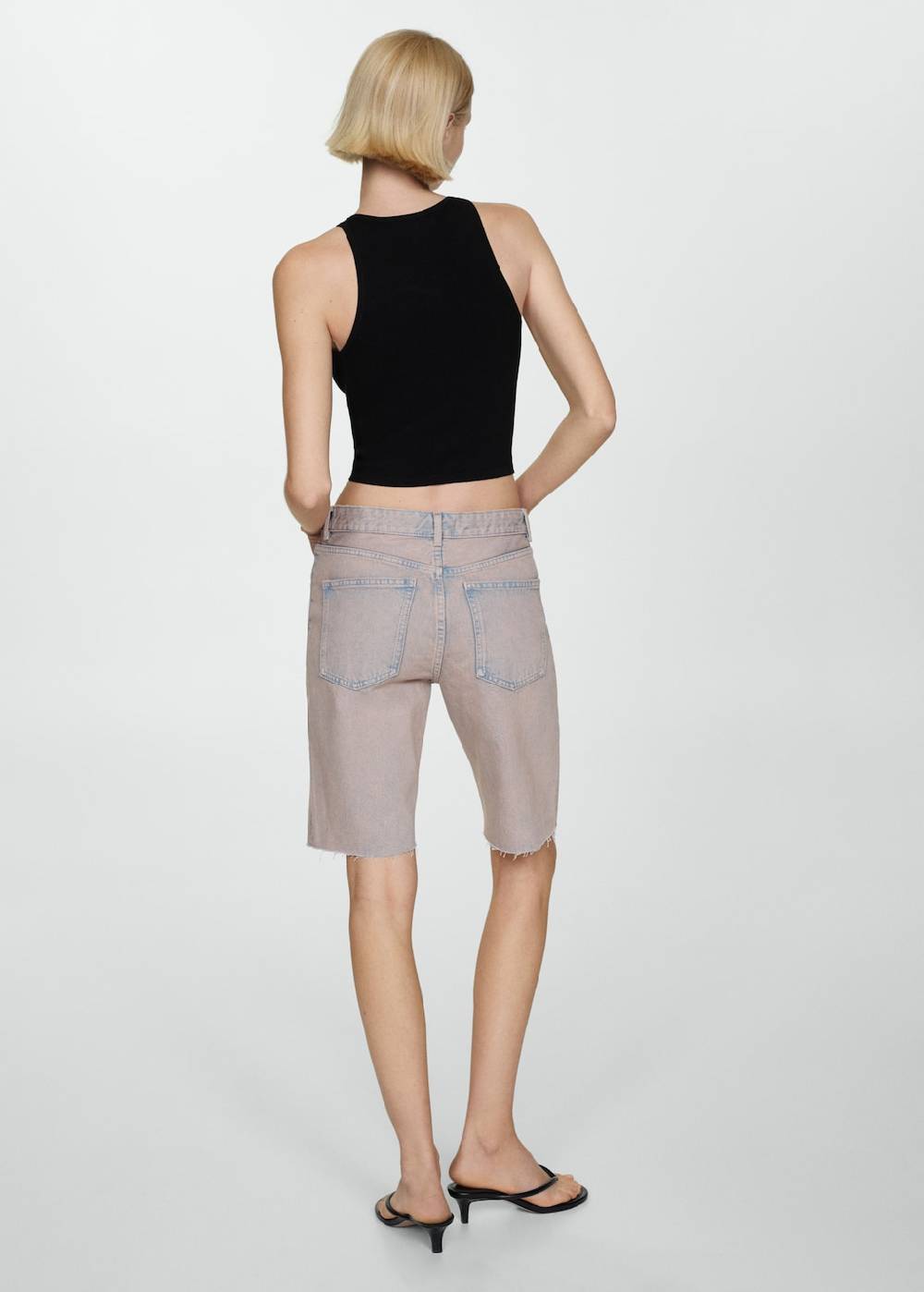 Mango Jeans-Bermudashorts Mit Washed-Out-Effekt