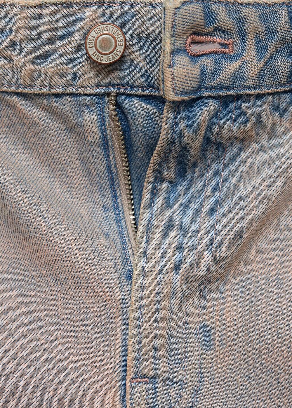 Mango Jeans-Bermudashorts Mit Washed-Out-Effekt