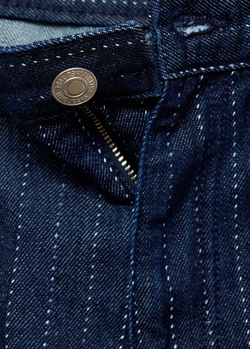 Mango Jeans-Bermudashorts Mit Ziernähten