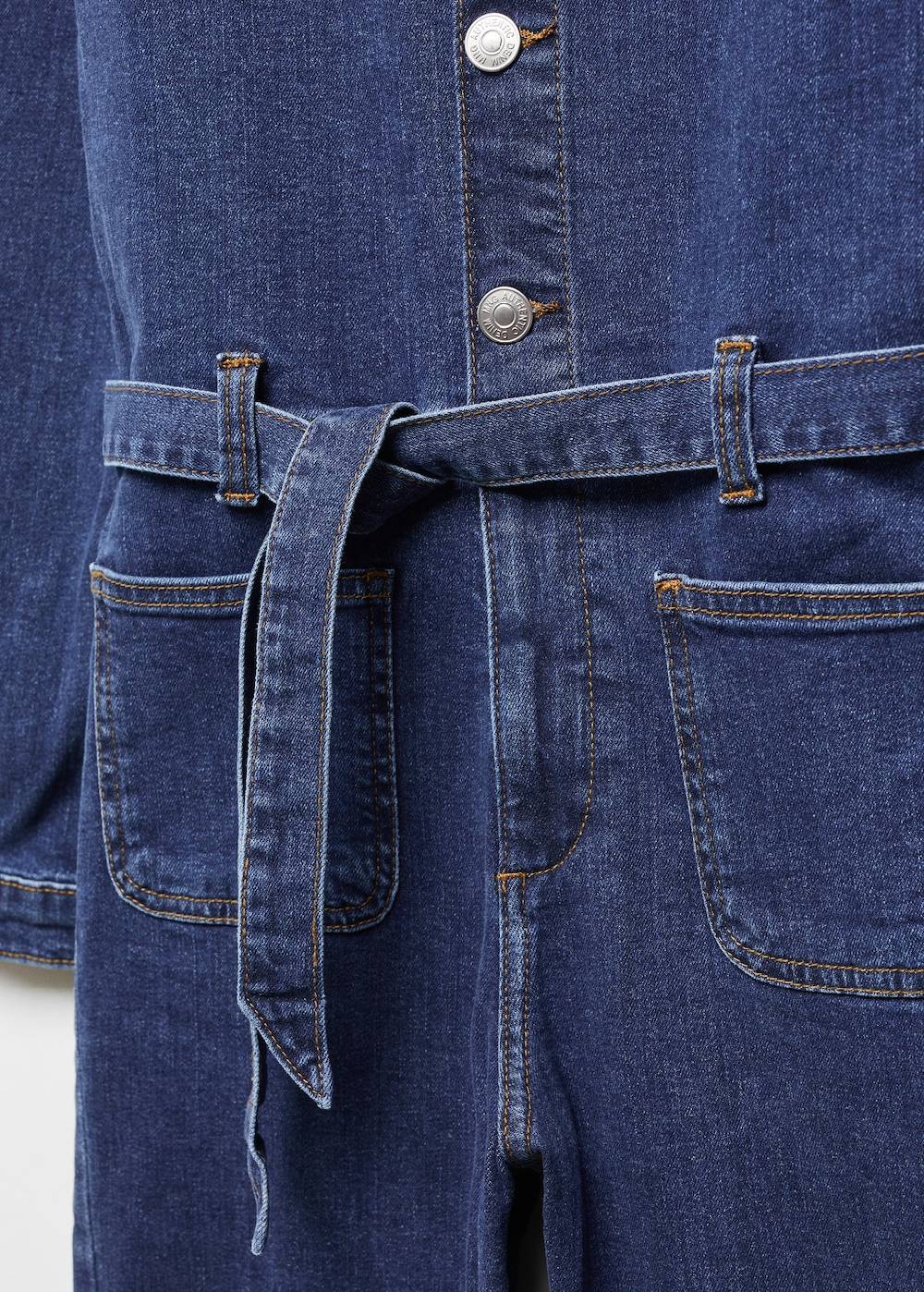 Mango Jeans-Jumpsuit Mit Knöpfen