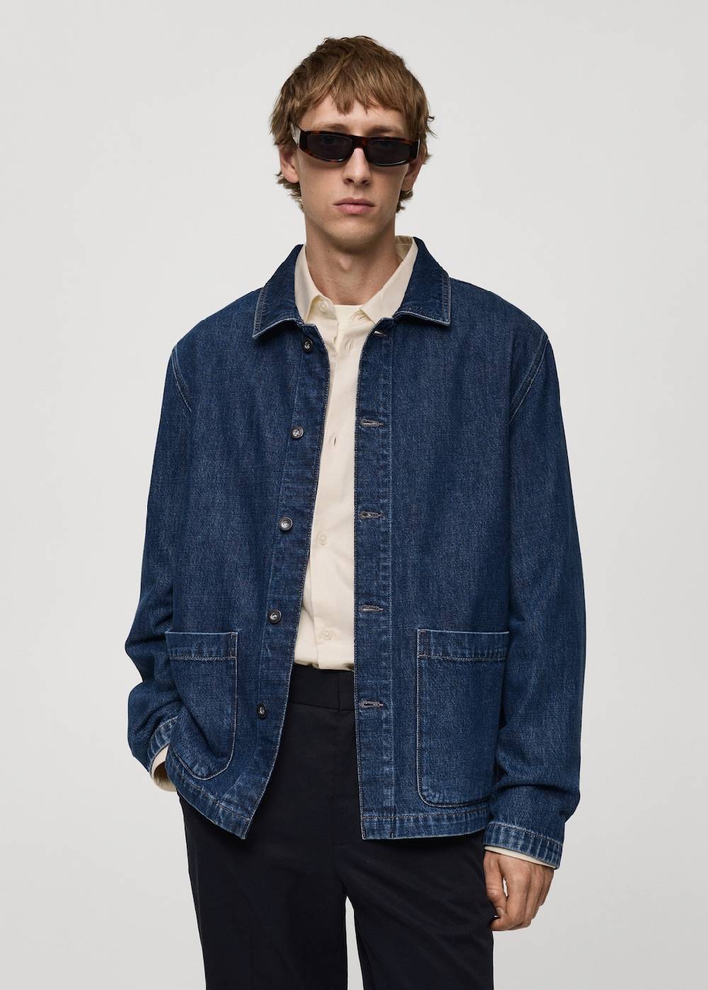 Mango Jeans-Overshirt mit Taschen