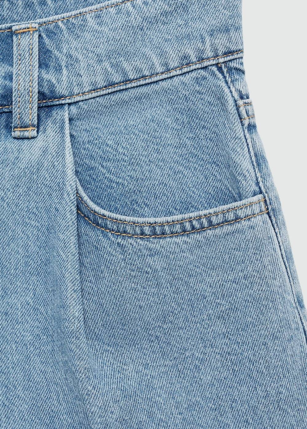 Mango Jeans-Shorts Mit Bundfalten