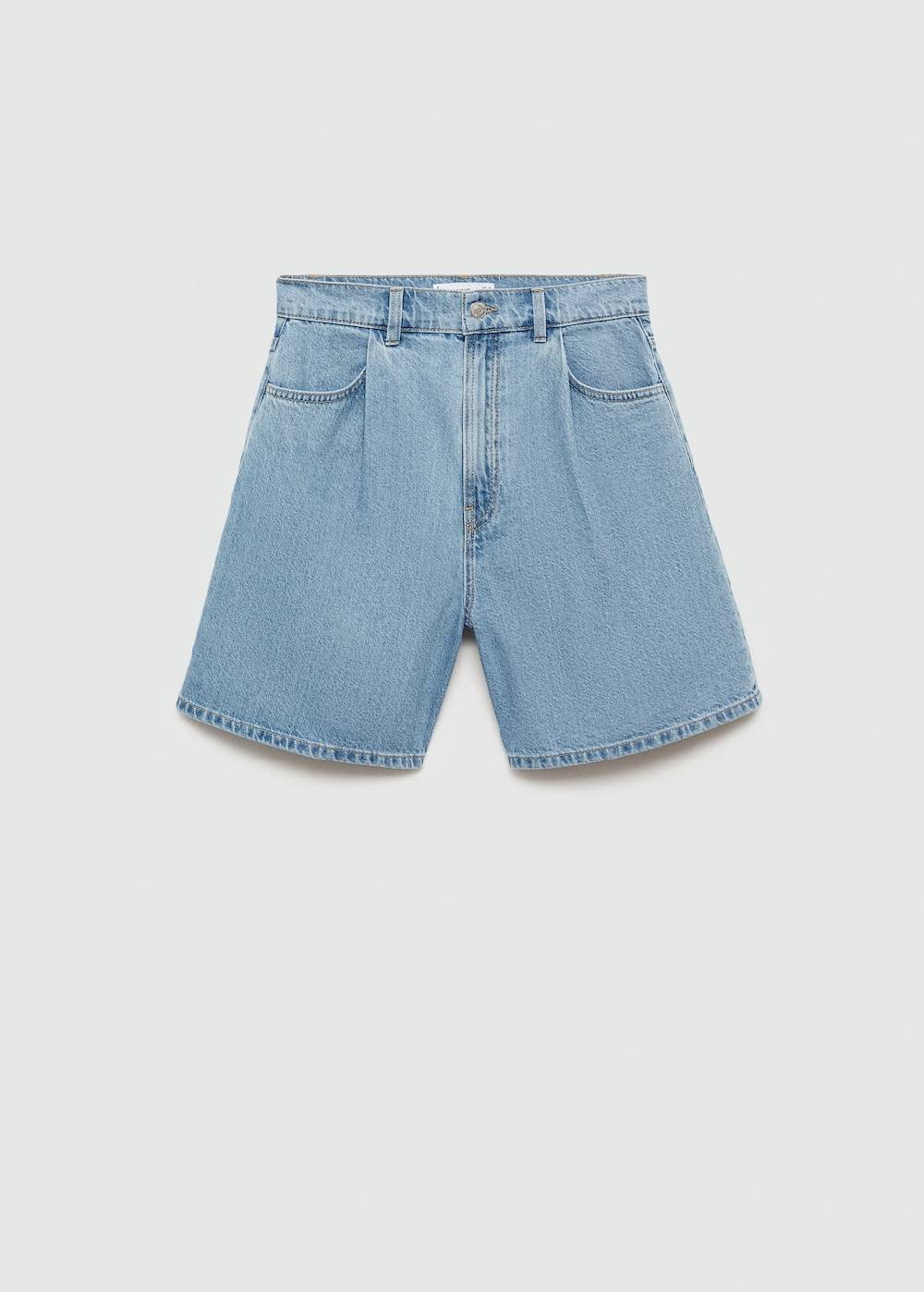Mango Jeans-Shorts Mit Bundfalten