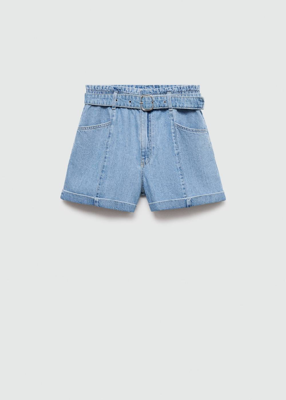 Mango Jeans-Shorts mit Gürtel