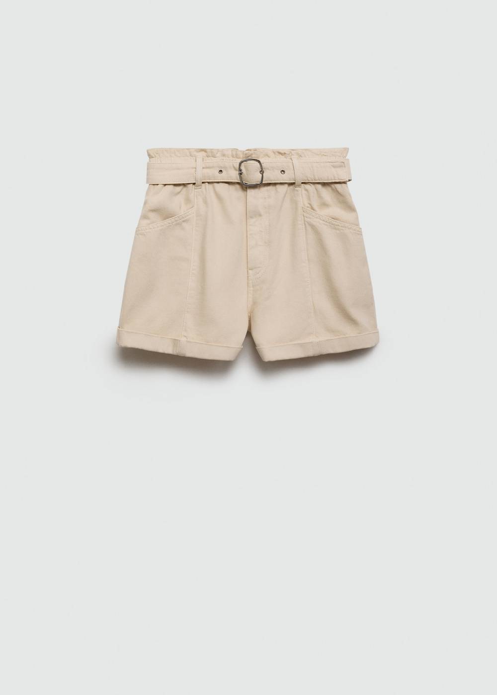 Mango Jeans-Shorts mit Gürtel