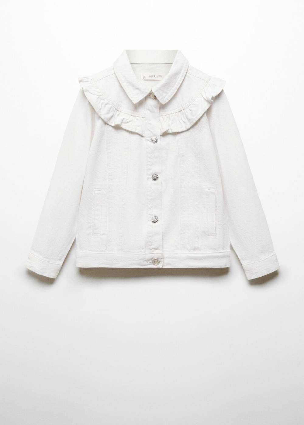 Mango Jeansjacke Mit Rüschen