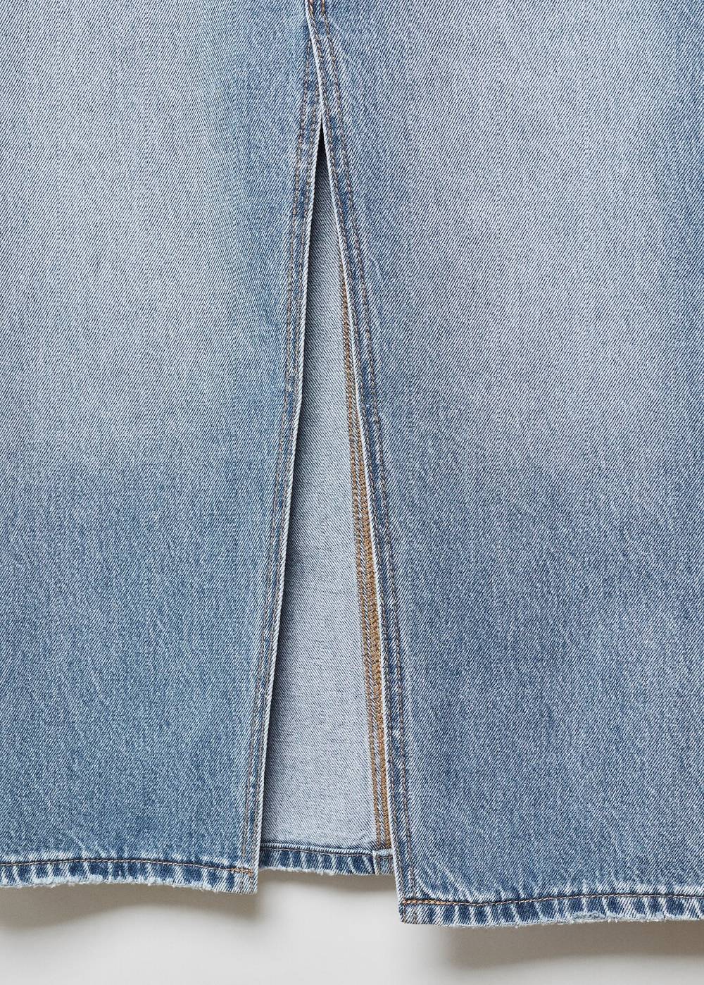 Mango Jeansrock Mit Schlitz