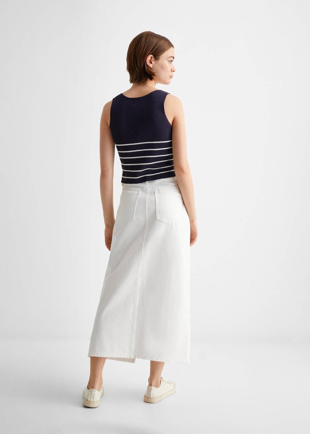 Mango Jeansrock Mit Schlitz