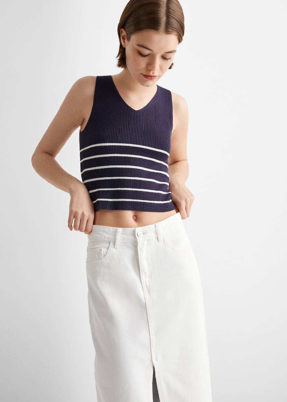 Mango Jeansrock mit Schlitz