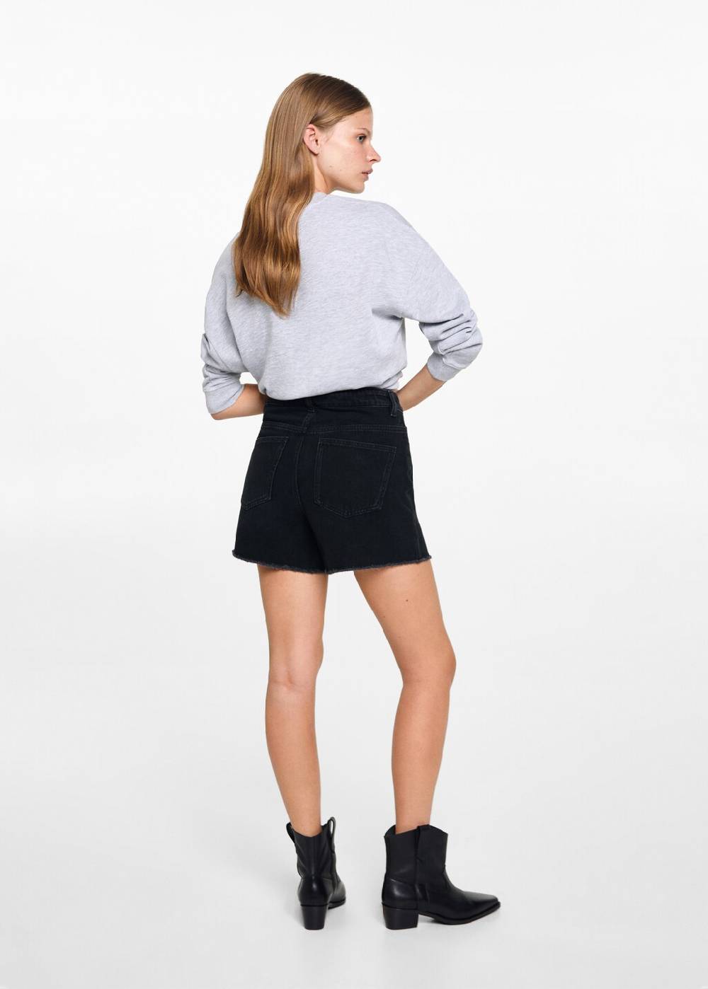 Mango Jeansshorts Mit Ausgefranstem Saum