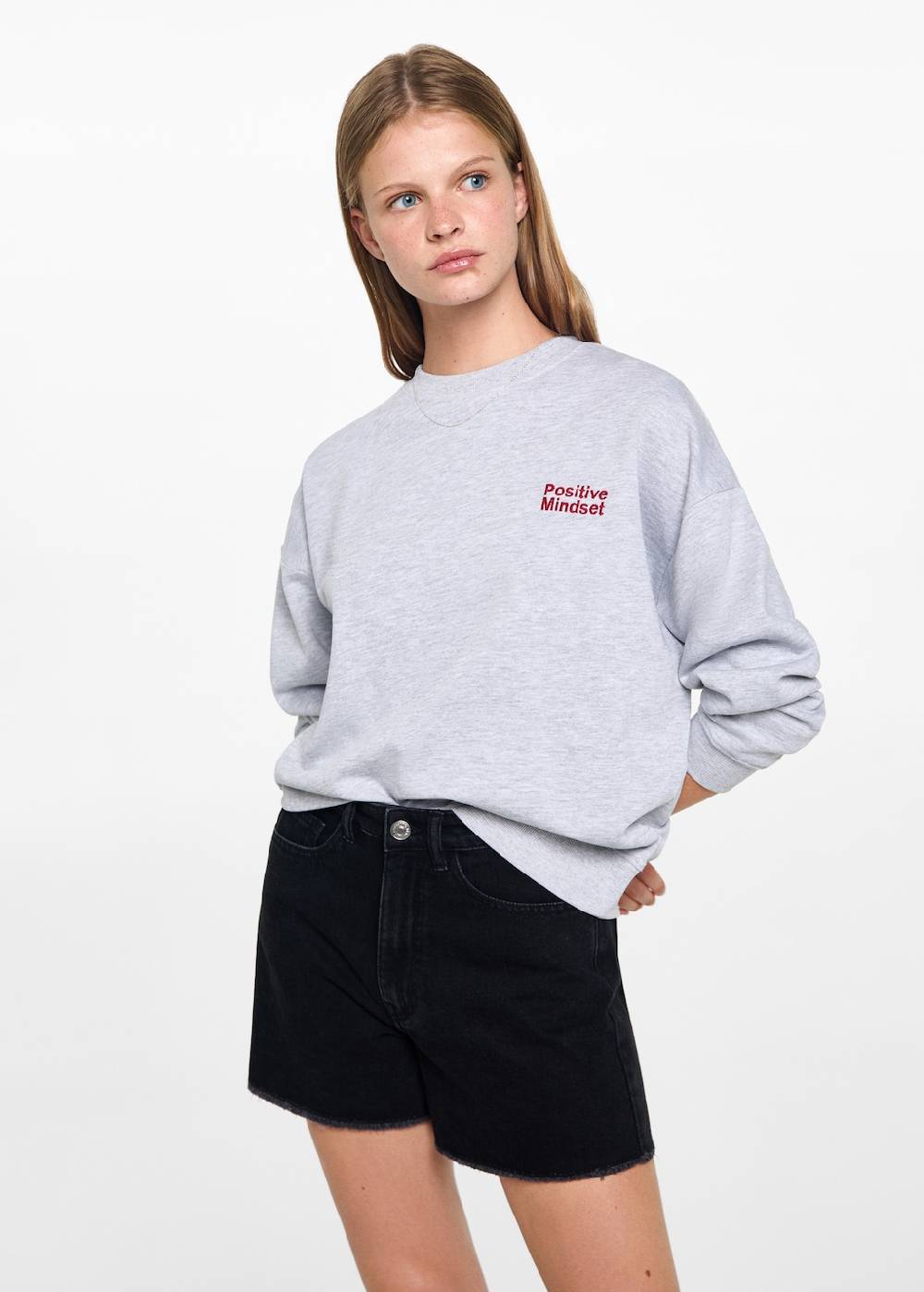 Mango Jeansshorts mit ausgefranstem Saum