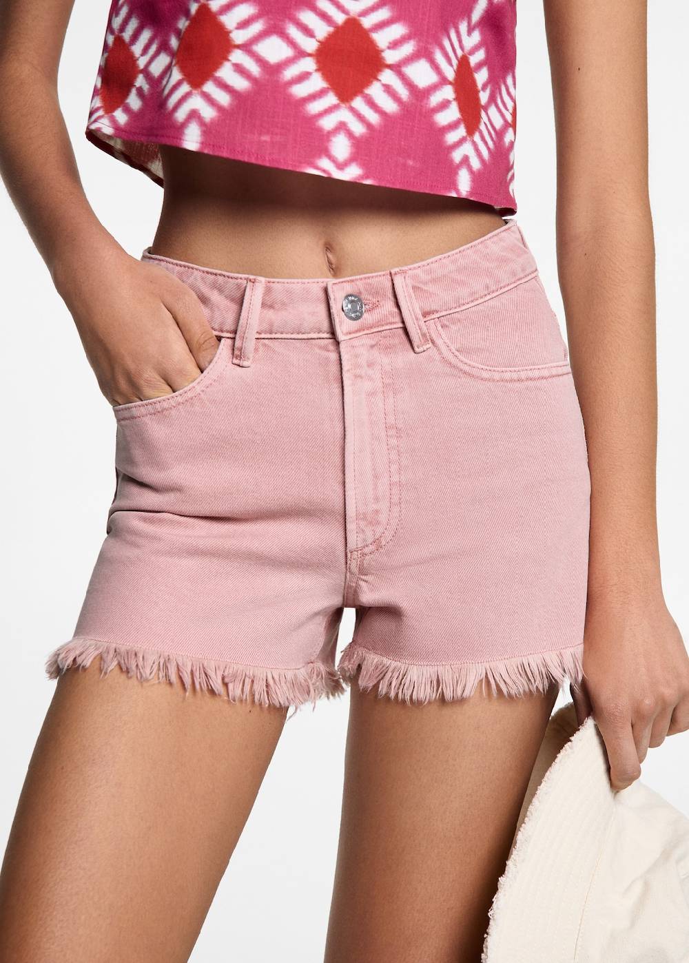 Mango Jeansshorts Mit Ausgefranstem Saum