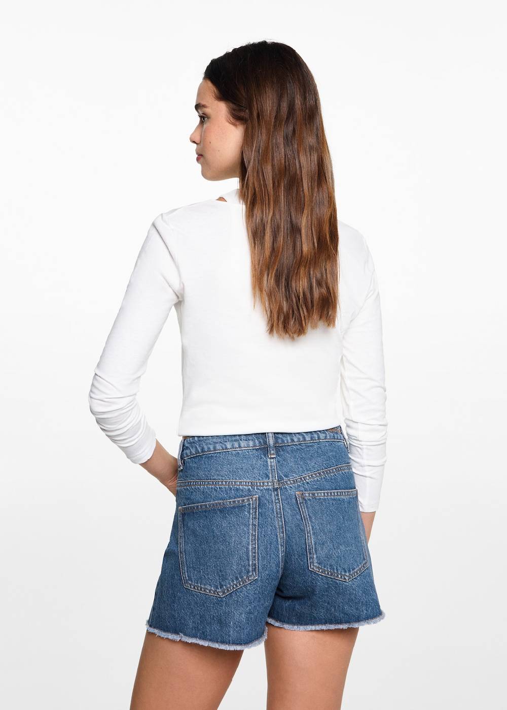 Mango Jeansshorts Mit Ausgefranstem Saum