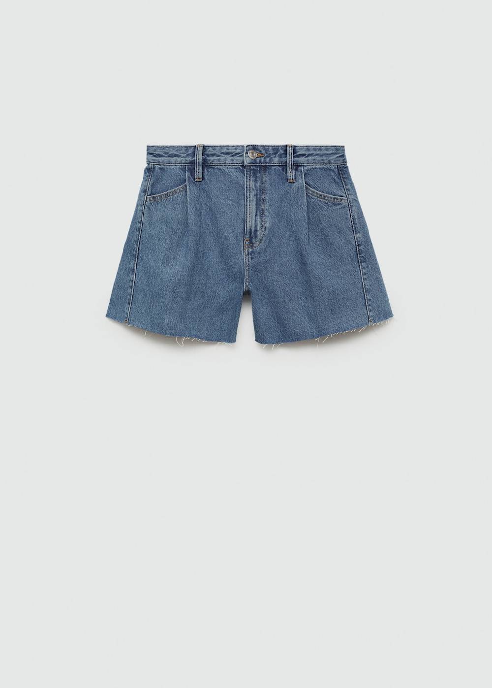 Mango Jeansshorts Mit Ausgefranstem Saum