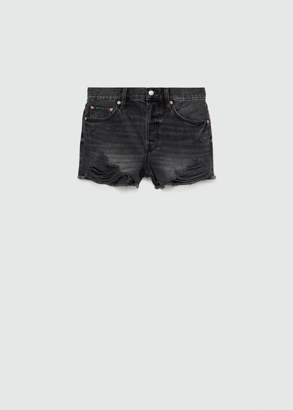 Mango Jeansshorts mit Zierrissen