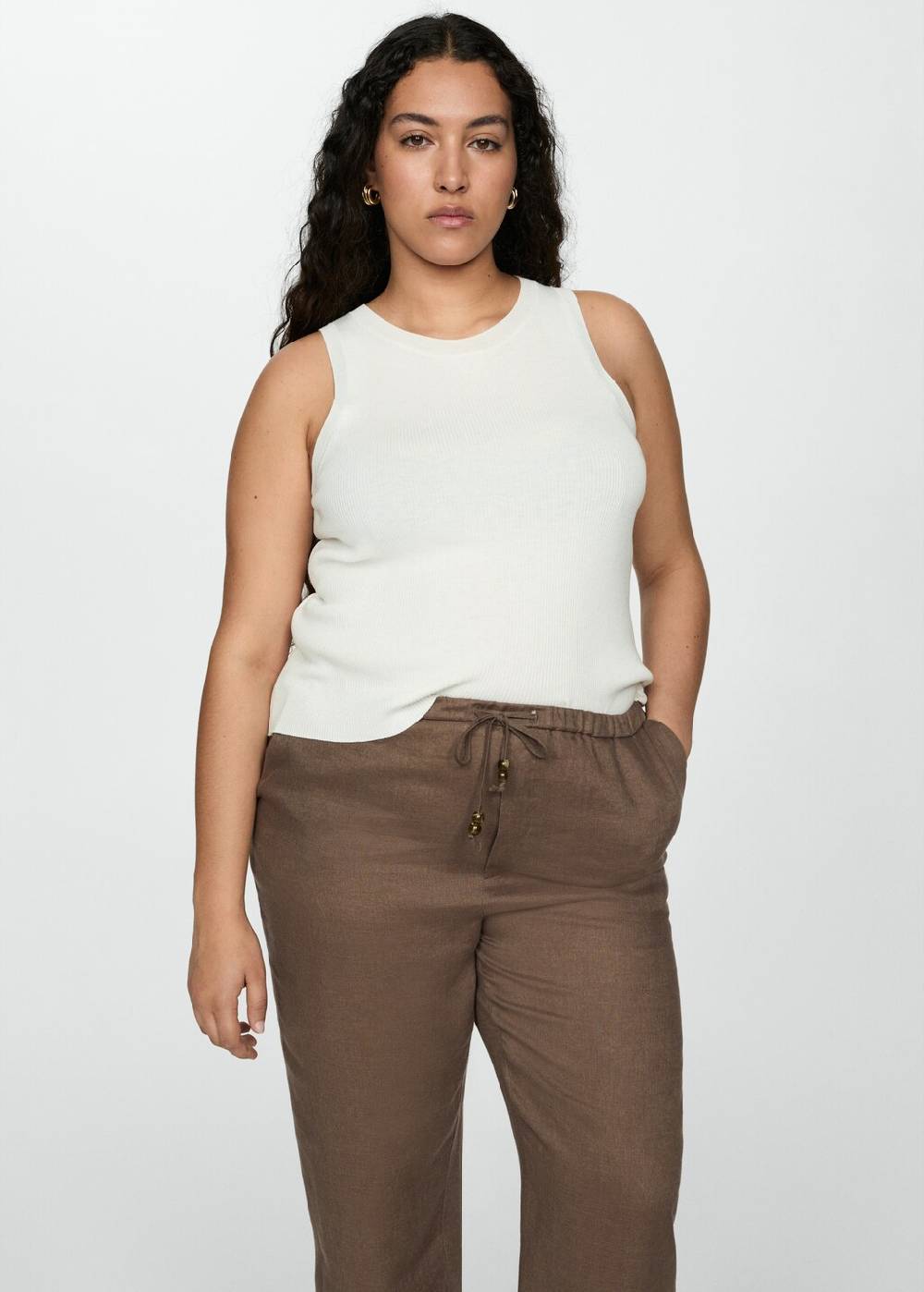 Mango Jogger Pants Aus 100 % Leinen