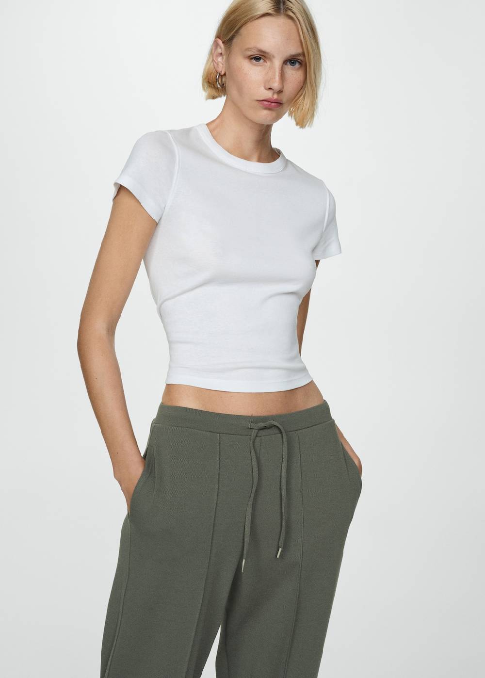 Mango Jogger Pants Mit Nähten