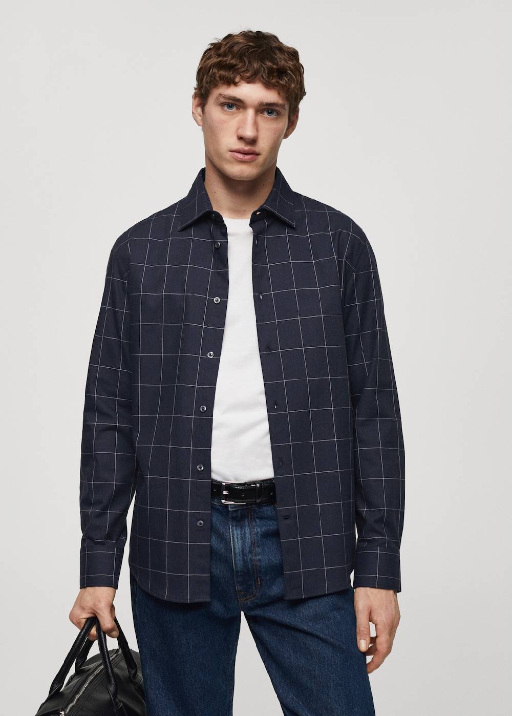 Mango Kariertes Hemd aus Flanell-Baumwolle