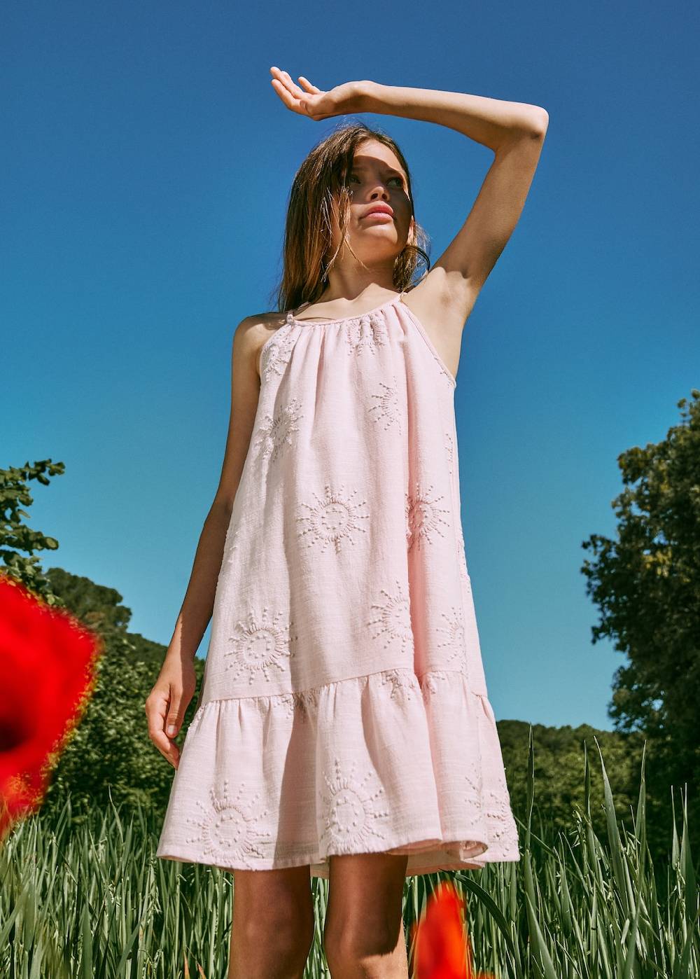 Mango Kleid Mit Gestickten Details