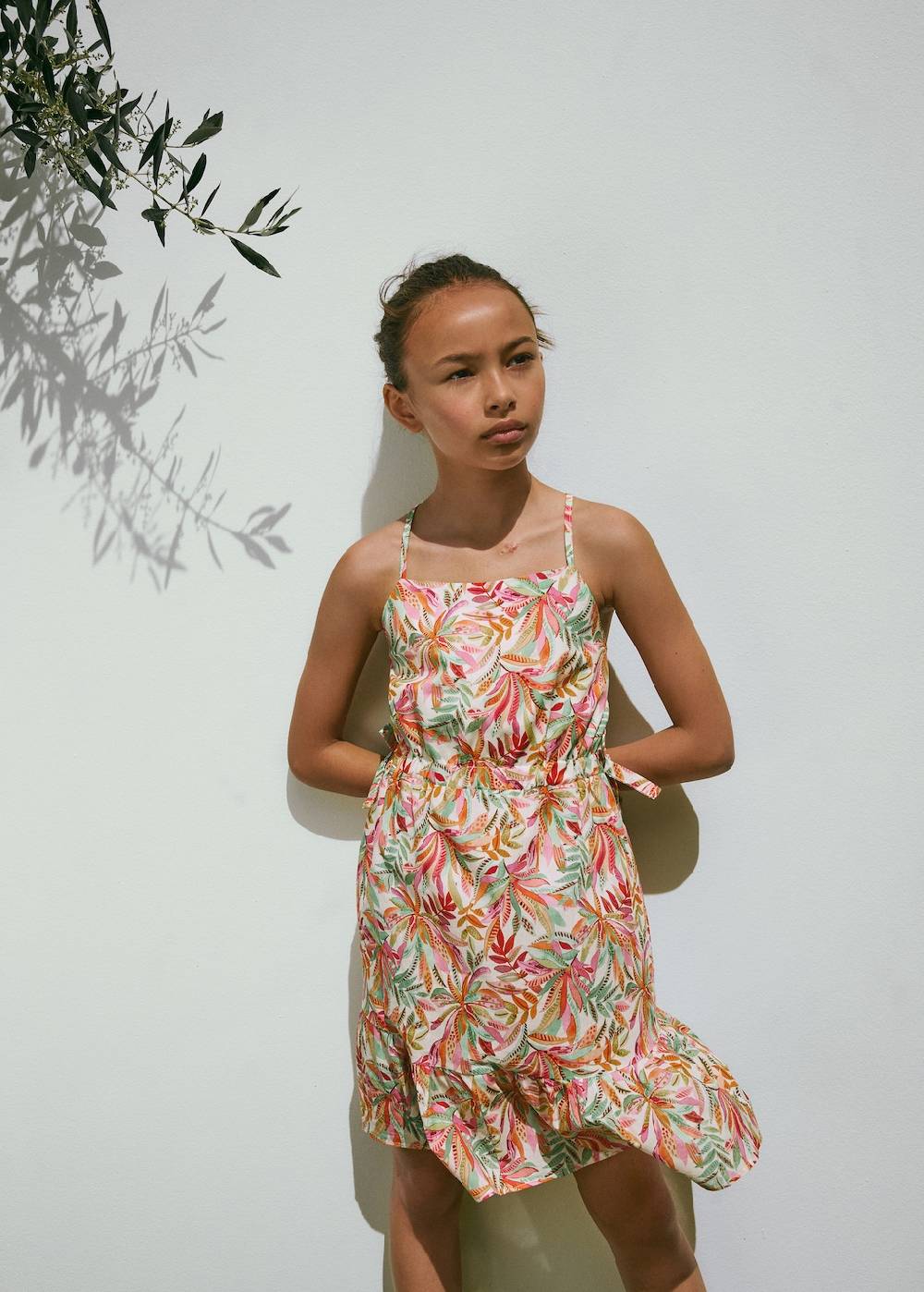 Mango Kleid mit Tropenmuster