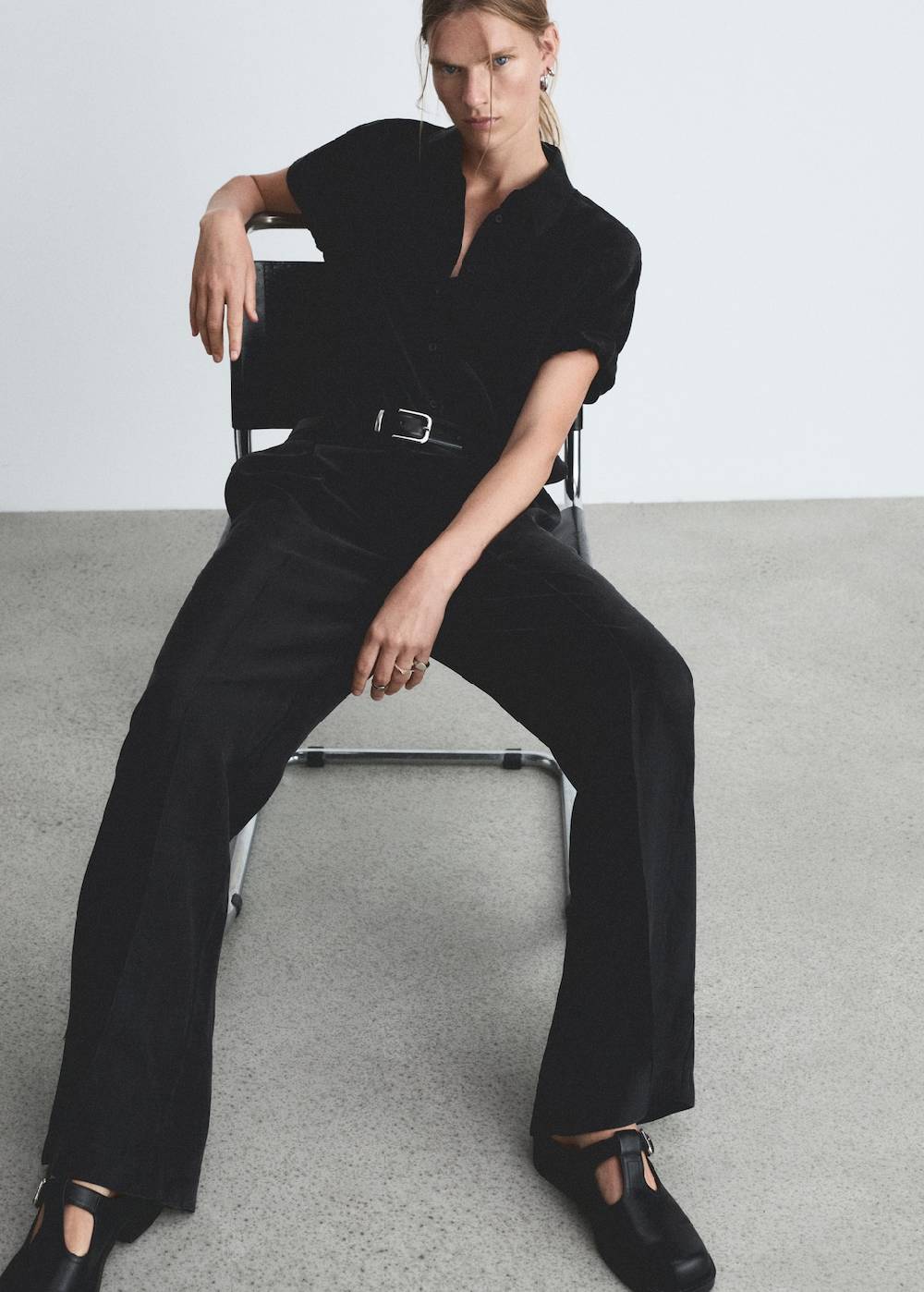 Mango Kurzarmhemd Aus Cupro