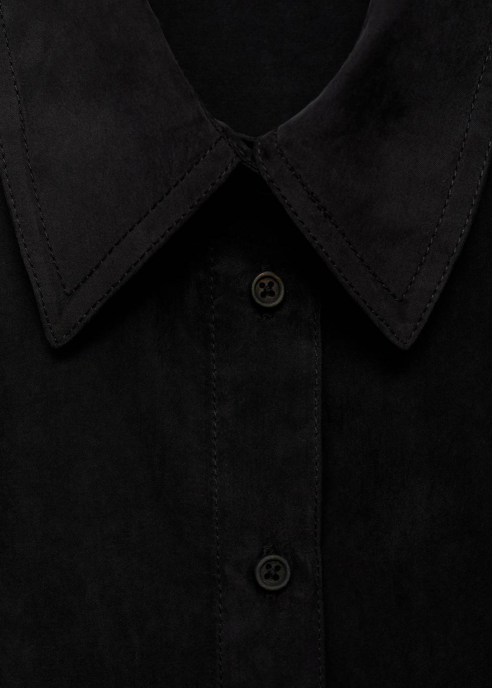 Mango Kurzarmhemd Aus Cupro