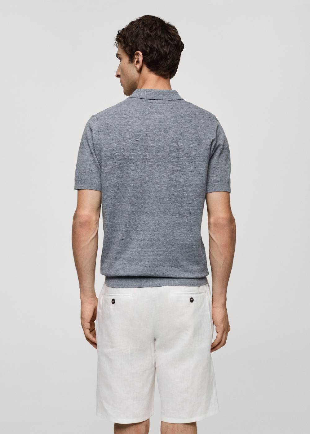 Mango Kurzärmliges Strick-Poloshirt