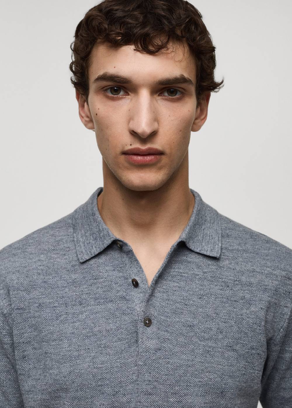 Mango Kurzärmliges Strick-Poloshirt