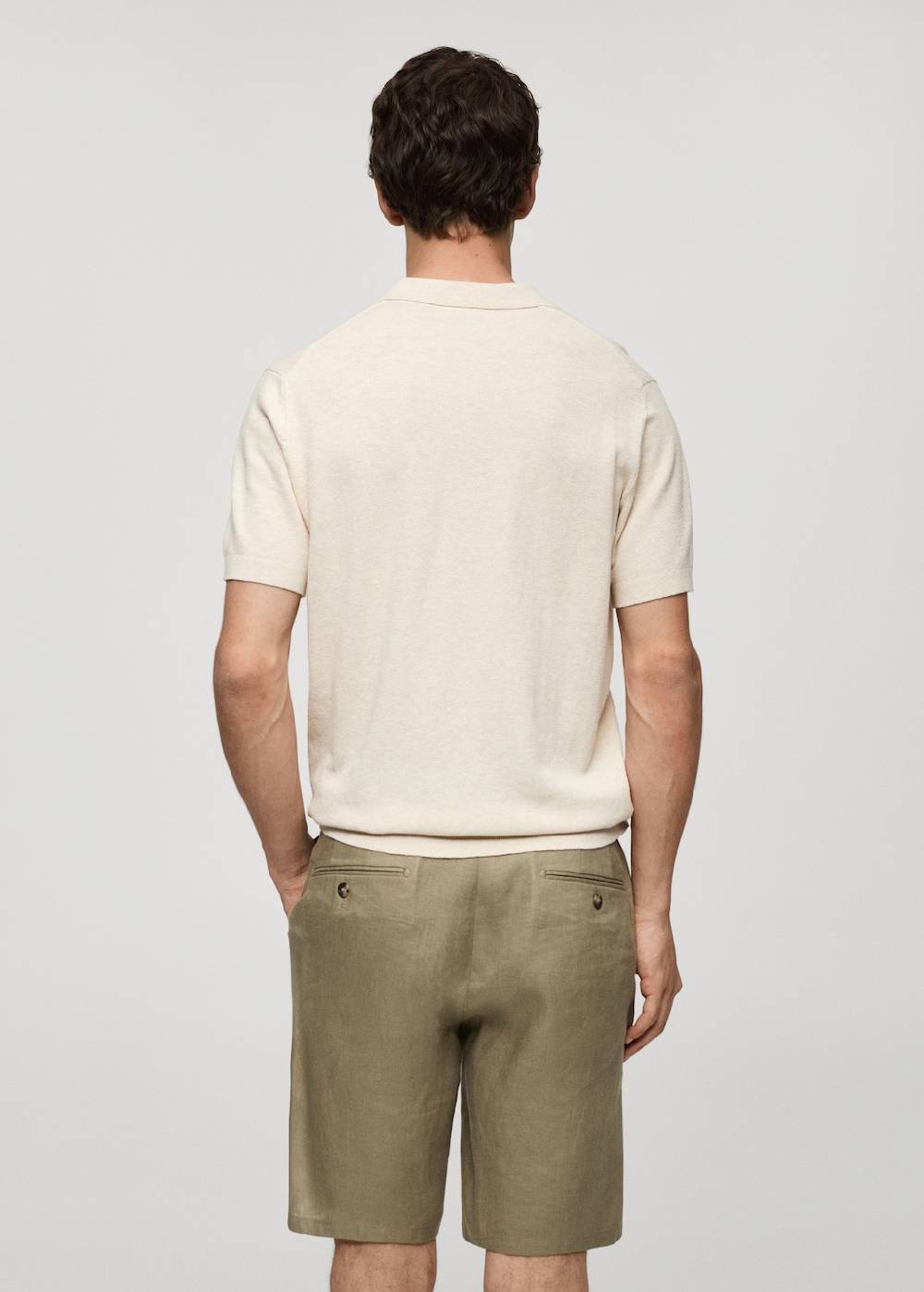 Mango Kurzärmliges Strick-Poloshirt