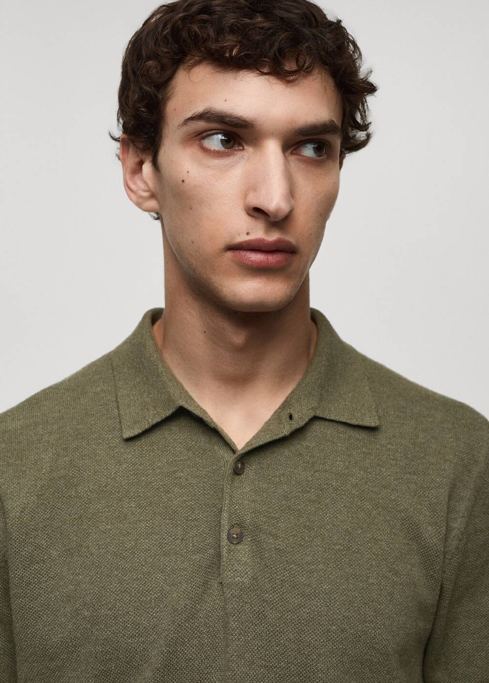 Mango Kurzärmliges Strick-Poloshirt