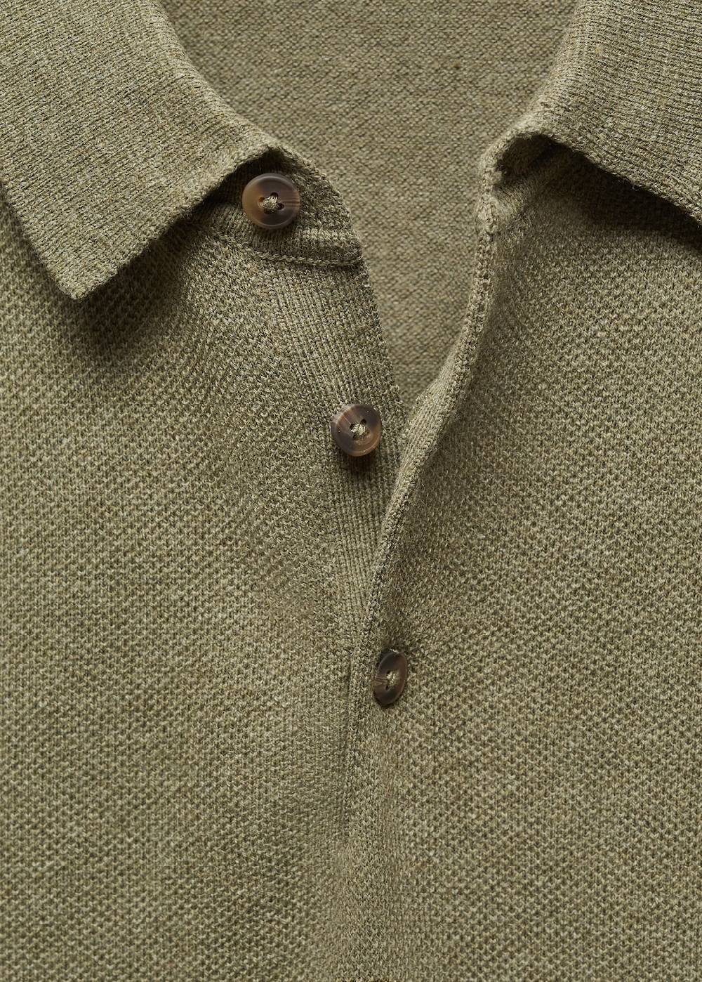 Mango Kurzärmliges Strick-Poloshirt