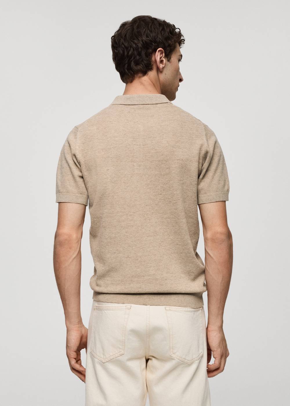 Mango Kurzärmliges Strick-Poloshirt