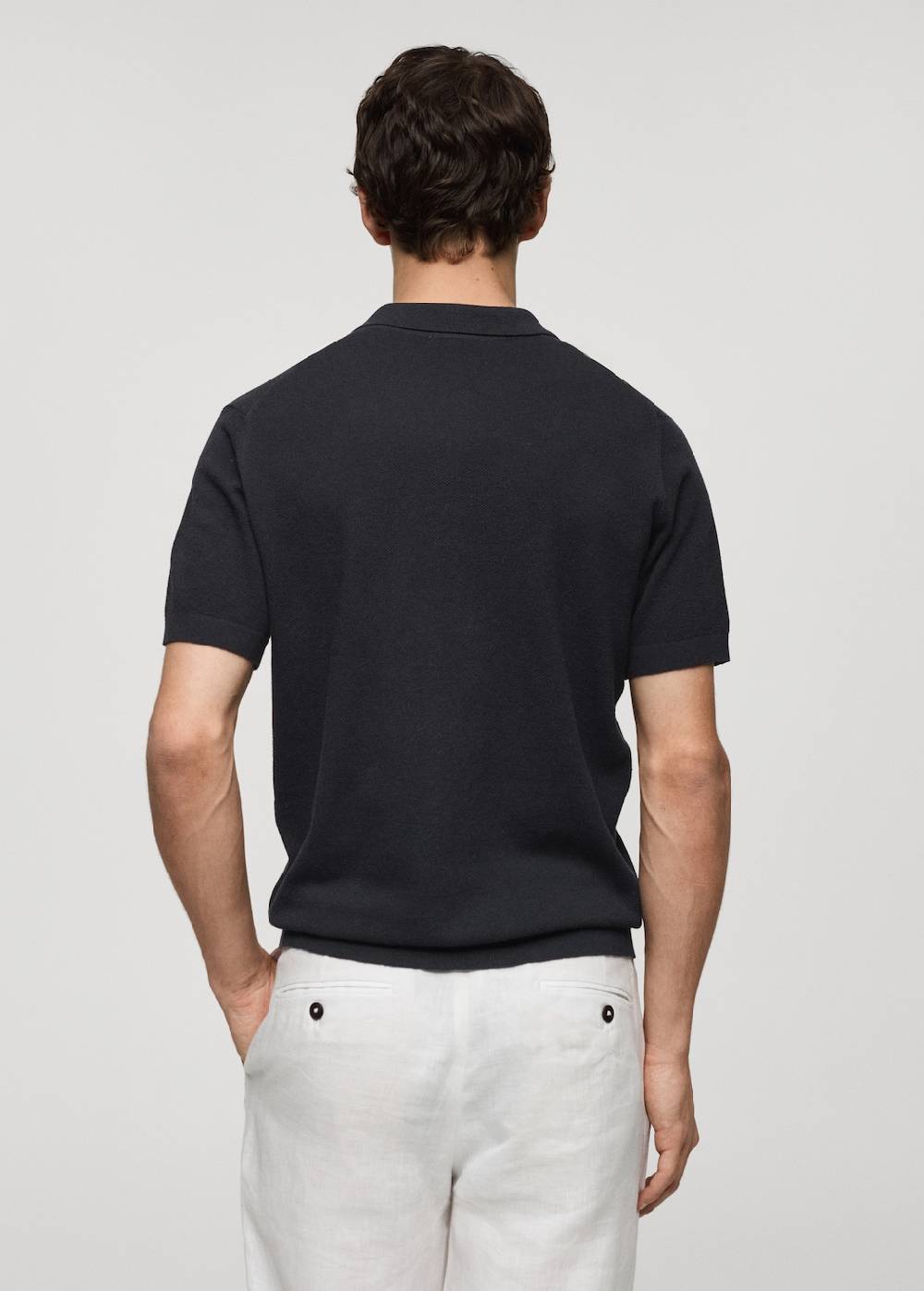 Mango Kurzärmliges Strick-Poloshirt
