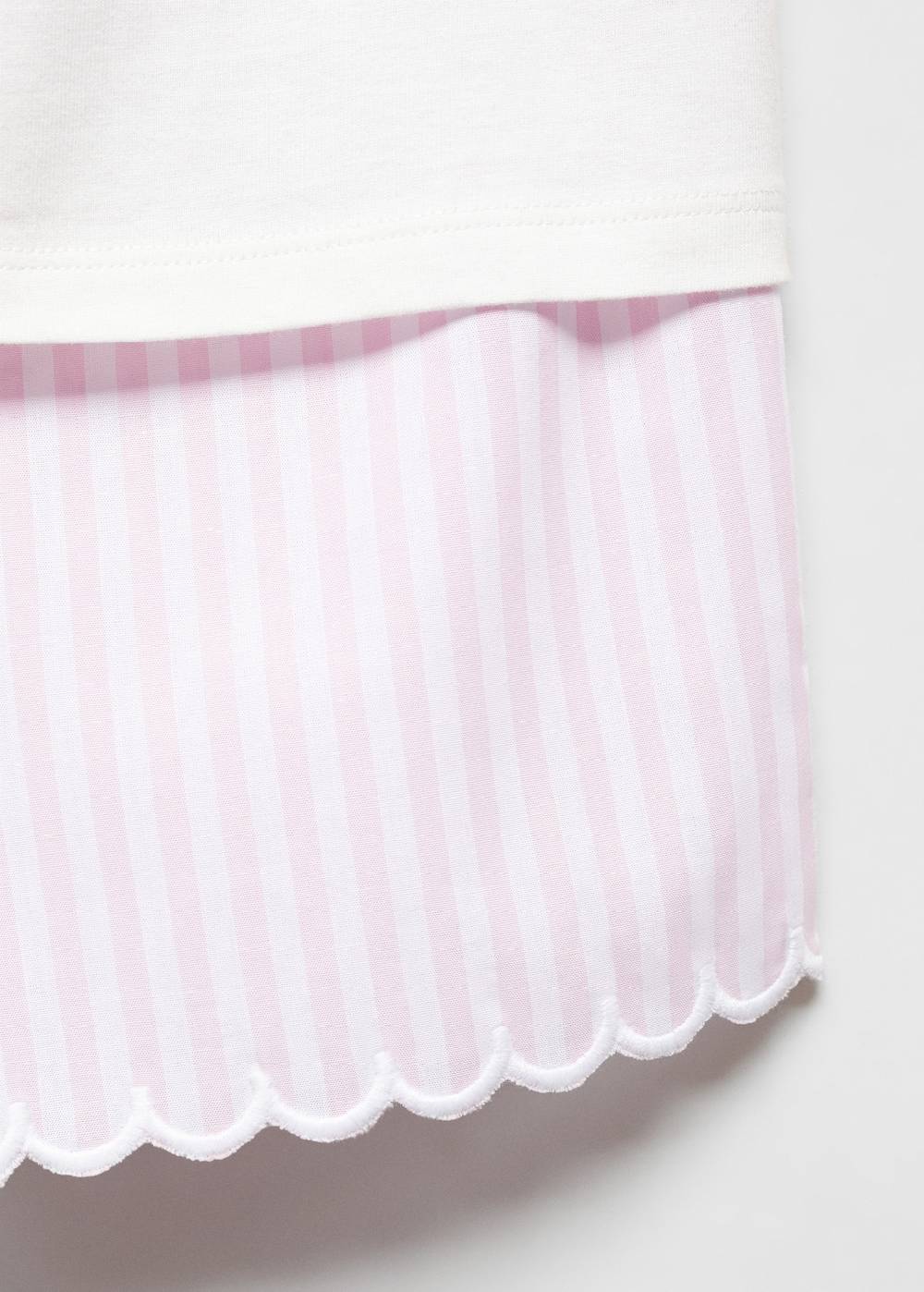 Mango Kurzer Streifen-Pyjama Aus Baumwolle